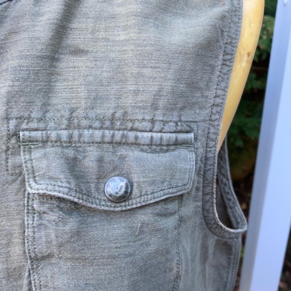 Lucky brand linen and cotton safari vest m - Picture 6 of 11
